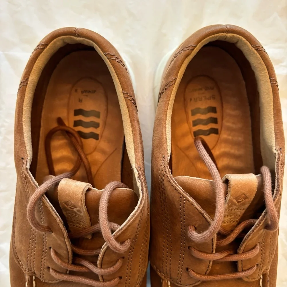 SPERRY Coastal plushwave slip on shoe brown nubuck SZ 8.5 Worn once - Picture 8 of 14